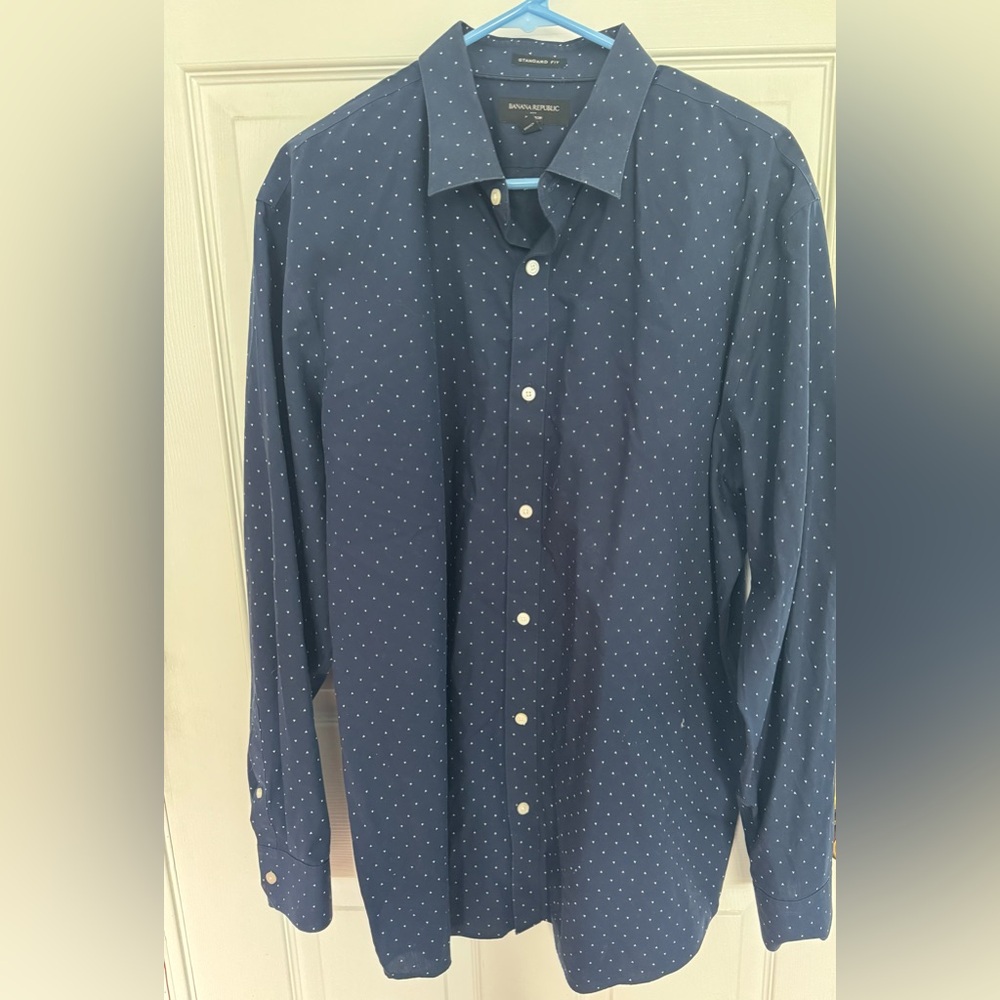 Banana Republic Blue Casual Button Down Shirt